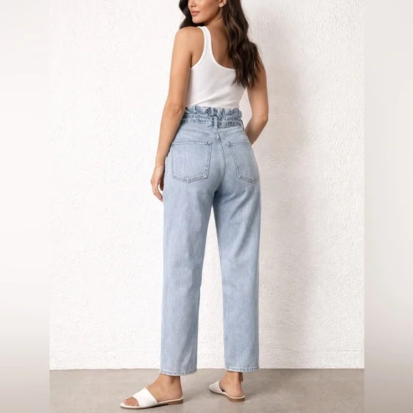 AGOLDE Lettuce Waistband Reworked High Rise Fitted 90s Jeans - Picture 2 of 15